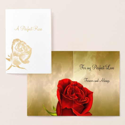 Perfekte Gold-Rose Folienkarte (Anzeige)