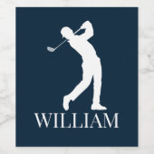 Perfekte Golfgeschenke Weinetikett (Einzelnes Label)