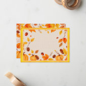 Perfekte Herbst-Notizkarte Mitteilungskarte (Vorderseite/Rückseite Beispiel)