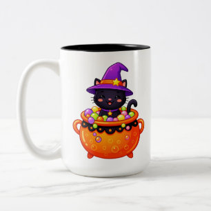 Perfekte Hexe im Kessel Zweifarbige Tasse