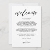 Perfekte Hochzeits-Zeitachse/Reisekarte Einladung (Rückseite)