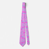 Perfekte Hot Pink und Hellblaue Rosendetails Krawatte (Vorderseite)