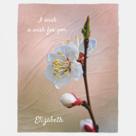 Perfekte japanische Apricot-Blume Fleecedecke