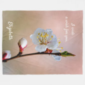 Perfekte japanische Apricot-Blume Fleecedecke (Vorderseite (Horizontal))