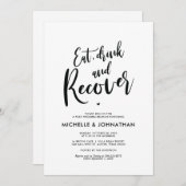 Perfekte Kalligrafie Post Wedding Brunch Einladung (Vorne/Hinten)