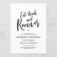 Perfekte Kalligrafie Post Wedding Brunch Einladung