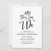 Perfekte Kalligraphie Post Wedding Brunch Einladun Einladung (Vorderseite)