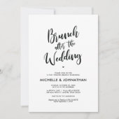 Perfekte Kalligraphie Post Wedding Brunch Einladun Einladung (Vorderseite)