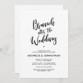 Perfekte Kalligraphie Post Wedding Brunch Einladun Einladung (Vorne/Hinten)