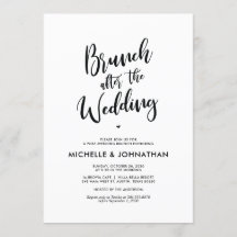 Perfekte Kalligraphie Post Wedding Brunch Einladun