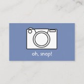 Perfekte Kamera-Visitenkarte für Fotografen Visitenkarte (Rückseite)