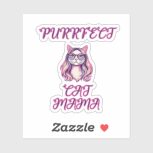 Perfekte Katzenmama Felines Muttertier-Eltern-Desi Aufkleber