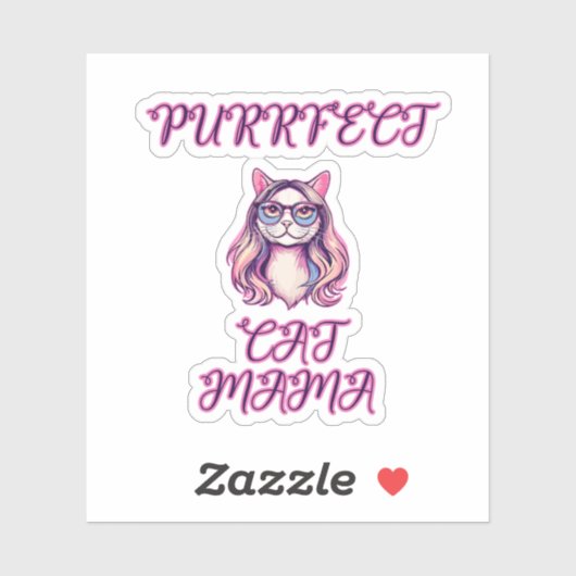 Perfekte Katzenmama Felines Muttertier-Eltern-Desi Aufkleber (Blatt)