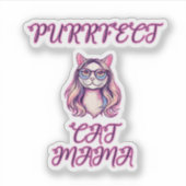 Perfekte Katzenmama Felines Muttertier-Eltern-Desi Aufkleber (Vorderseite)