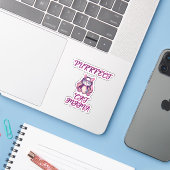 Perfekte Katzenmama Felines Muttertier-Eltern-Desi Aufkleber (Laptop mit iPhone)