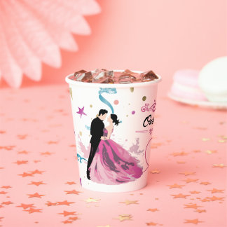 Perfekte Kombination aus einzigartigem Hochzeitsco Pappbecher