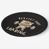 Perfekte Körperbelastung... Pappteller (Schrägansicht)