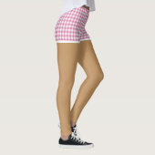 Perfekte Legen in rosa Gingham Shorts Leggings (Rechts)