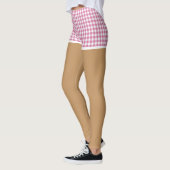 Perfekte Legen in rosa Gingham Shorts Leggings (Links)
