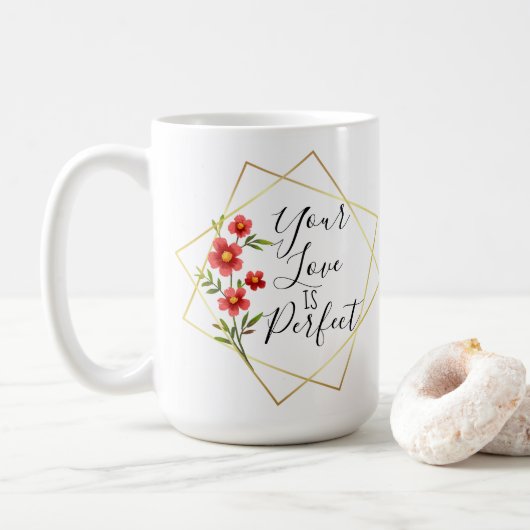 Perfekte-Liebe-Latte-Mug Kaffeetasse (Mit Donut)