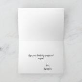 Perfekte Lila Allium Blume Personalisiert Geburtst Karte (Innenseite)