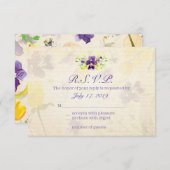 Perfekte Lila Stiefmütterchen, Reaktionskarten RSVP Karte (Vorne/Hinten)