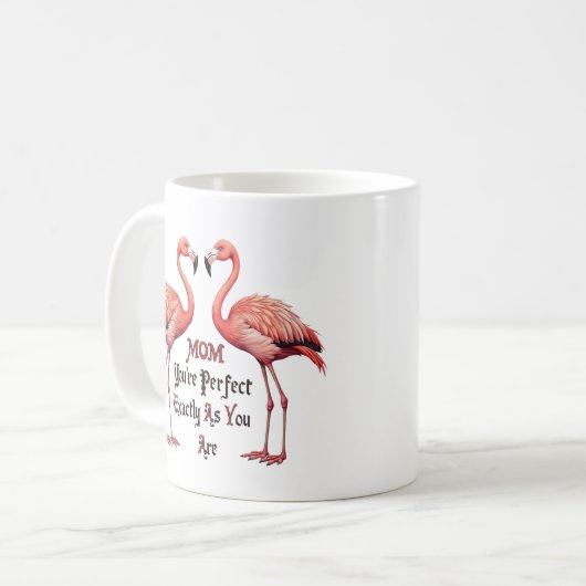 Perfekte Mama Flamingo - Personalisiert Kaffeetasse (Vorderseite Links)