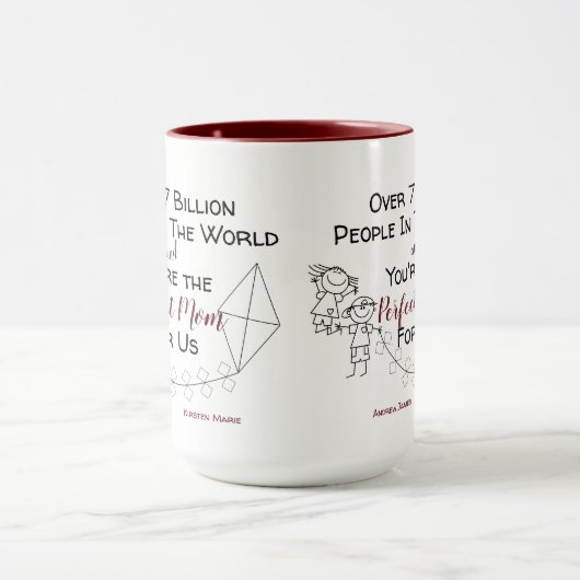 Perfekte Mama für mich - Junge & Mädchen Tasse (Zentrum)