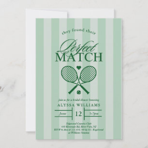 Perfekte Match Tennis Bridal Dusche Einladung