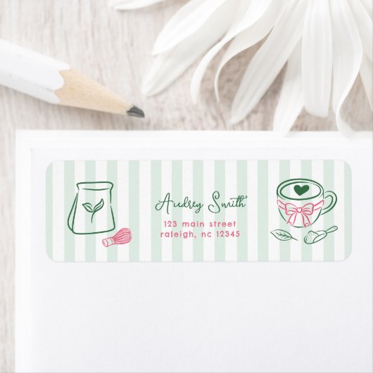 Perfekte Matcha Bridal-Shower-Rücksendeadresse (Insitu)