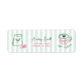 Perfekte Matcha Bridal-Shower-Rücksendeadresse (Vorne)