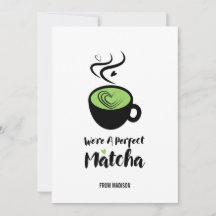 Perfekte Matcha Valentine Liebe Card