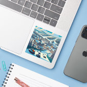 Perfekte Nordhänge Indiana 3 Zoll Vinyl Sticker (Laptop mit iPhone)