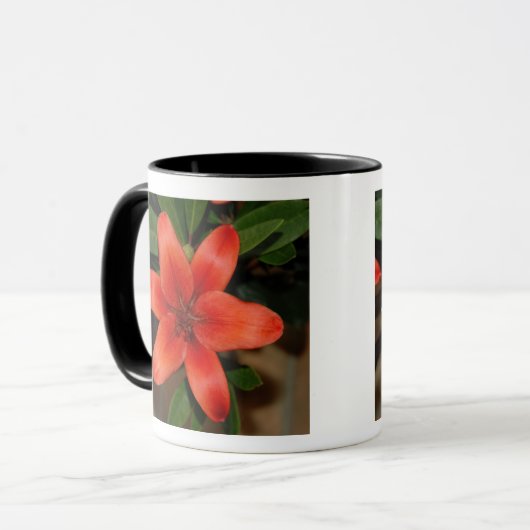 Perfekte Orange Lily Blume Tasse (Vorderseite Links)