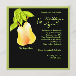 Perfekte Paar-Hochzeit im Herbsts-Einladung Einladung