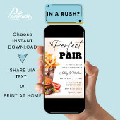 Perfekte Paare Burger und Fries Couple Coed Dusche Einladung