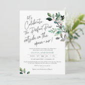 Perfekte Paare Dusche Einladung - Grüne (Stehend Vorderseite)