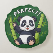 Perfekte! , Panda Rundes Kissen (Rückseite)