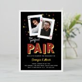 Perfekte Partner für Casino Theme Engagement Party Folieneinladung (Stehend vorne)