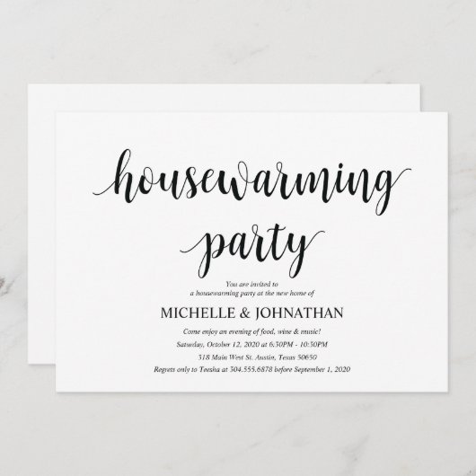 Perfekte Party Einladung (Vorne/Hinten)