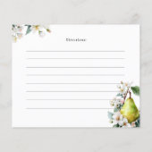 Perfekte Pear Brautparty Rezept Card (Rückseite)