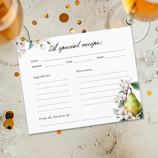 Perfekte Pear Brautparty Rezept Card