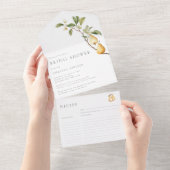 Perfekte Pear Brautparty Rezept-Karte abreißen All In One Einladung (Abreißen)