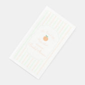 Perfekte Pfirsich-Brautparty Serviette (Ecke)