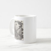 Perfekte Pose des irischen Wolfhound Kaffeetasse (Vorderseite Links)