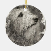 Perfekte Pose des irischen Wolfhound Keramikornament (Vorne)