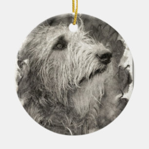 Perfekte Pose des irischen Wolfhound Keramikornament