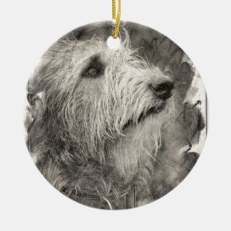 Perfekte Pose des irischen Wolfhound Keramikornament