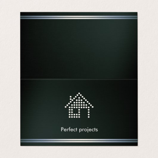 Perfekte Projekte des Architekten-| | beruflich Visitenkarten (Außenseite Aufgefaltet)