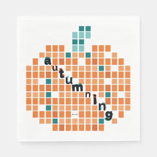 Perfekte Pumpkins = Autumning Serviette (Vorderseite)